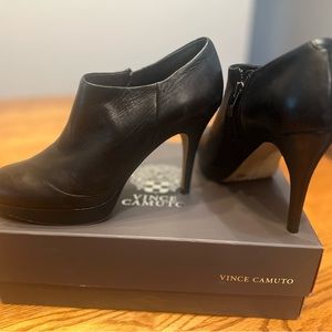 Make a statement with these sassy and classy Vince Camuto black leather booties